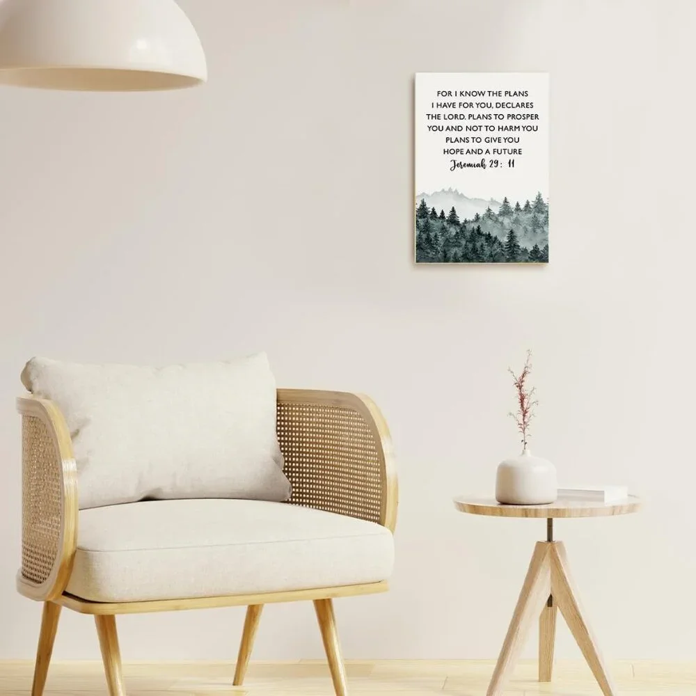Wooden Wall Art Decor Bible Verse Jeremiah 29:11 Inspirational Gift